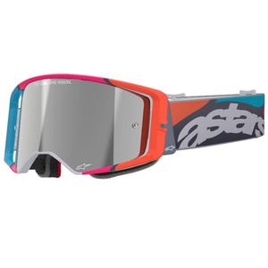 Alpinestars Supertech Stream motocrosslasit harmaa-monivärinen peilattu hopea linssi