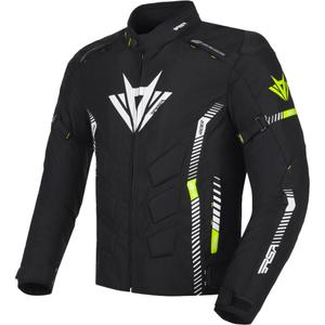 Moottoripyörätakki RSA Rider musta-valko-fluo keltainen 2 - II laatu - II. laatu
