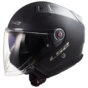 Open Moottoripyöräilykypärä LS2 OF603 Infinity II Solid Black Matte (kiinteä musta) - II. laatu