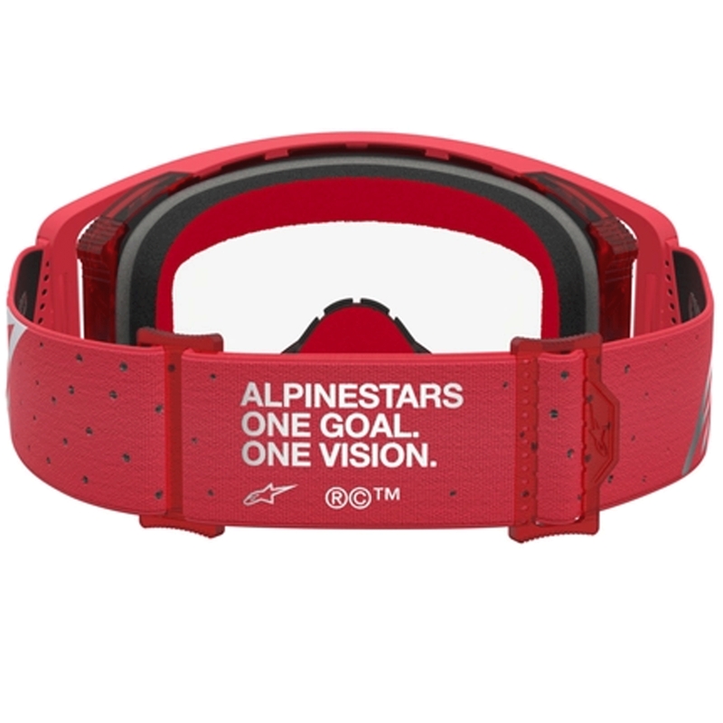 Alpinestars Supertech Vesta crossilasit, fluo-punaiset-kromiset (kirkas pleksilasi)
