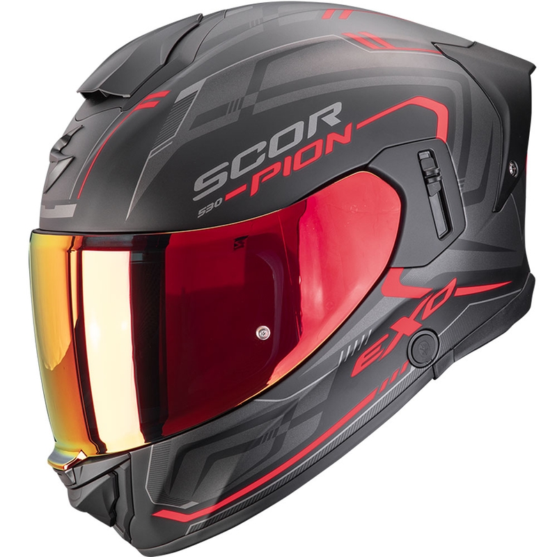 Scorpion EXO-530 Air Slope -umpikypärä, mattamusta-punainen - II. laatu