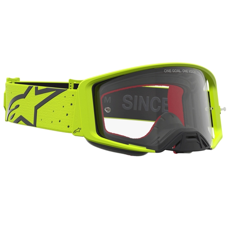 Alpinestars Supertech Vesta crossilasit, kelta-mustat (kirkas pleksilasi)