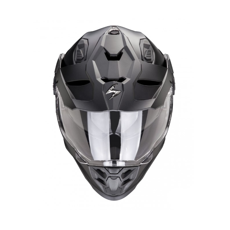 Enduro-moottoripyöräilykypärä SCORPION ADF-9000 AIR Solid pearl black matto - II. laatu