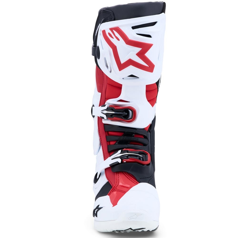 Alpinestars TECH 10 motocrossisaappaat valko-musta-punainen