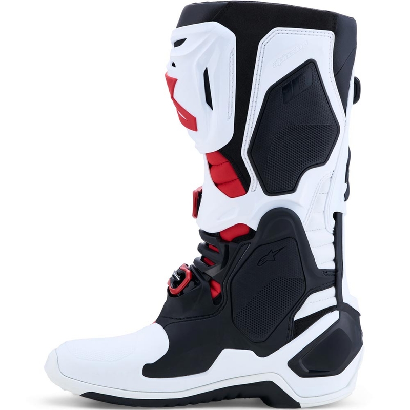 Alpinestars TECH 10 motocrossisaappaat valko-musta-punainen