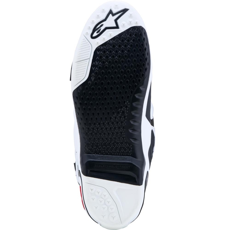 Alpinestars TECH 10 motocrossisaappaat valko-musta-punainen
