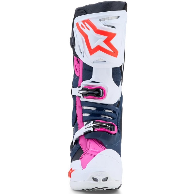 Alpinestars TECH 10 Supervented -crossisaappaat tummansiniset-valkoiset-mustaiset-violetit