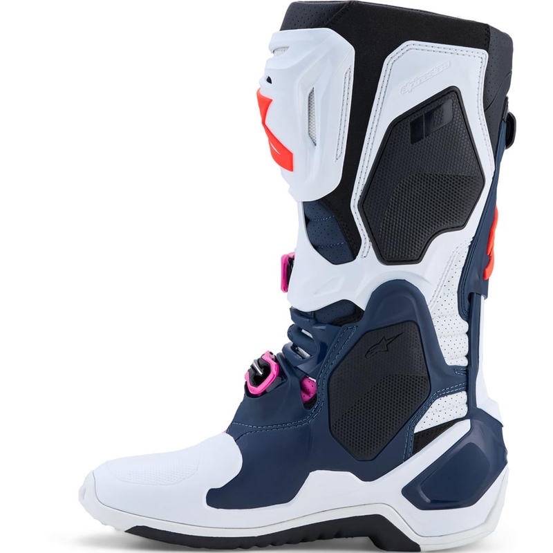 Alpinestars TECH 10 Supervented -crossisaappaat tummansiniset-valkoiset-mustaiset-violetit