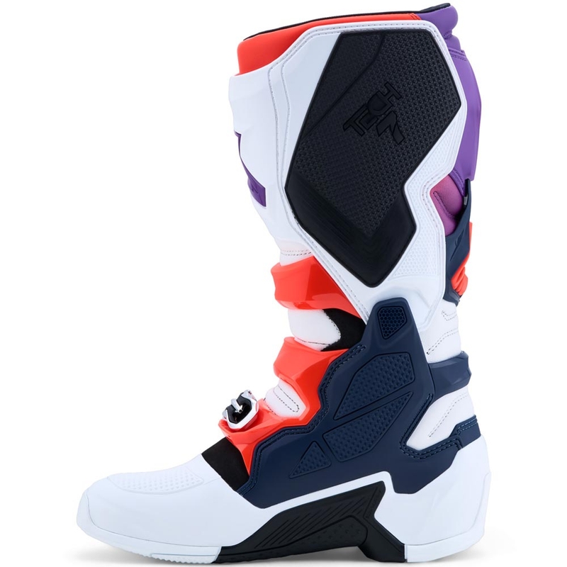 Alpinestars TECH 7 motocrossisaappaat violetti-valkoinen-tummansininen-fluo punainen