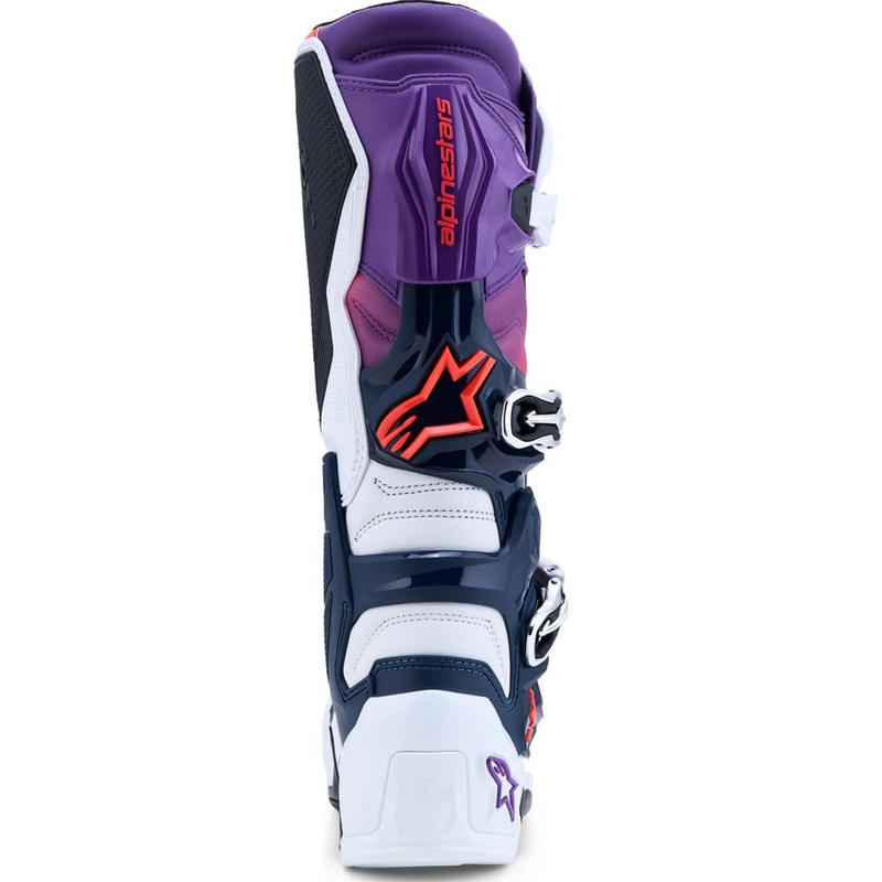 Alpinestars TECH 7 motocrossisaappaat violetti-valkoinen-tummansininen-fluo punainen