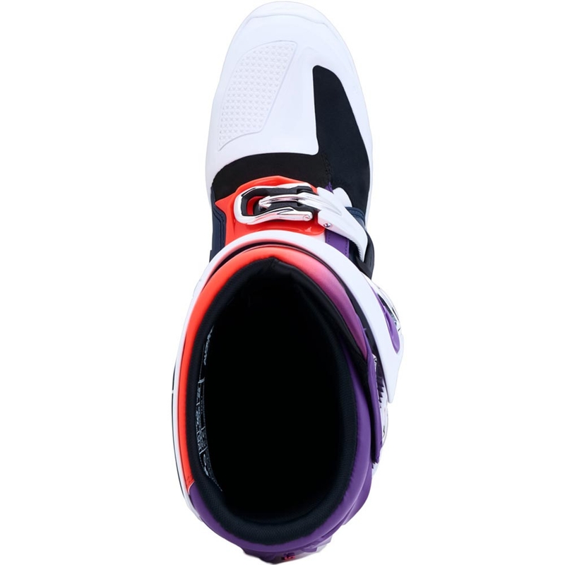 Alpinestars TECH 7 motocrossisaappaat violetti-valkoinen-tummansininen-fluo punainen