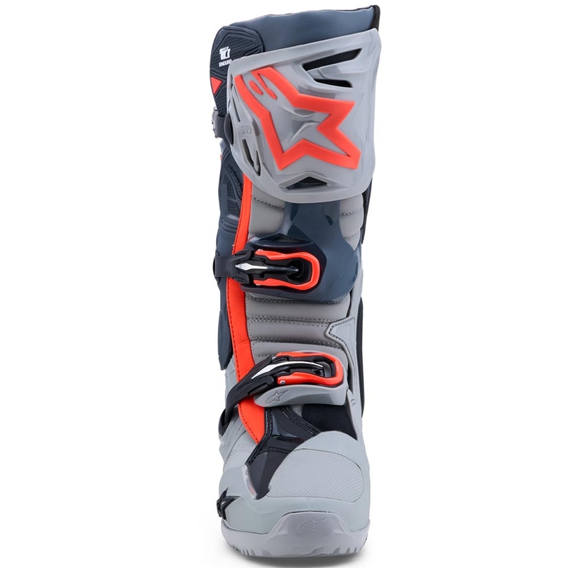Alpinestars Tech 10 Enduro -moottoripyöräsaappaat Harmaa-Tummanharmaa-Fluo Punainen