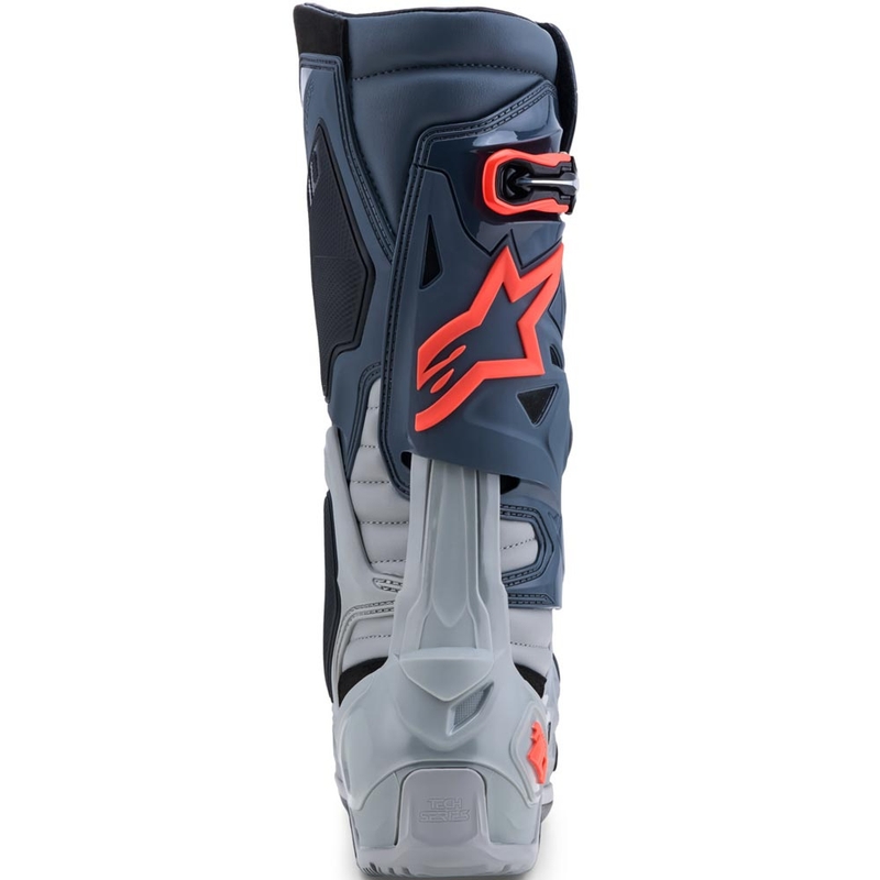 Alpinestars Tech 10 Enduro -moottoripyöräsaappaat Harmaa-Tummanharmaa-Fluo Punainen