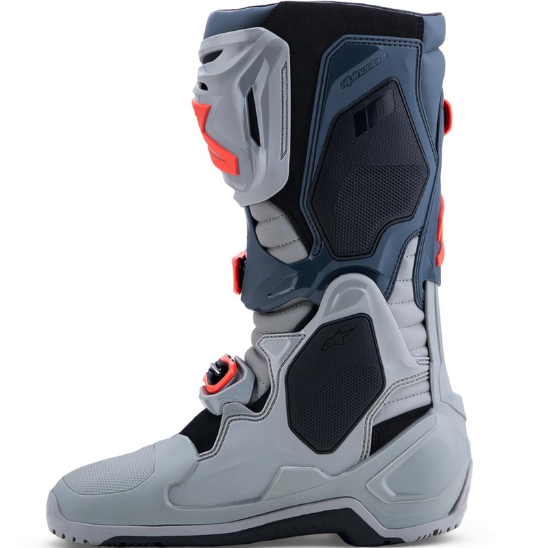 Alpinestars Tech 10 Enduro -moottoripyöräsaappaat Harmaa-Tummanharmaa-Fluo Punainen
