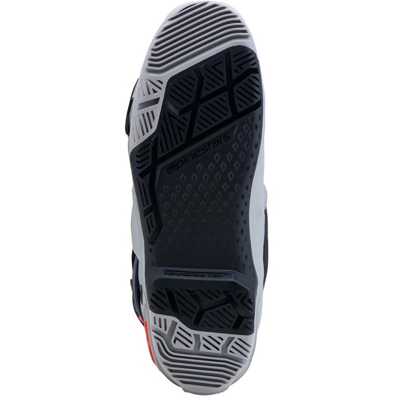 Alpinestars Tech 10 Enduro -moottoripyöräsaappaat Harmaa-Tummanharmaa-Fluo Punainen