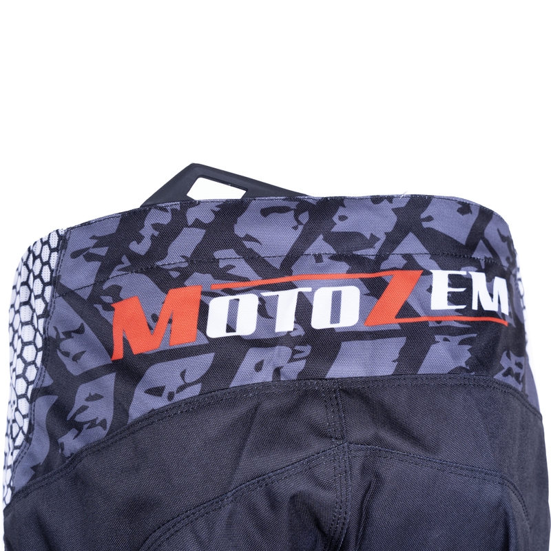 MotoZem Ground MX crossihousut musta-valko-punainen