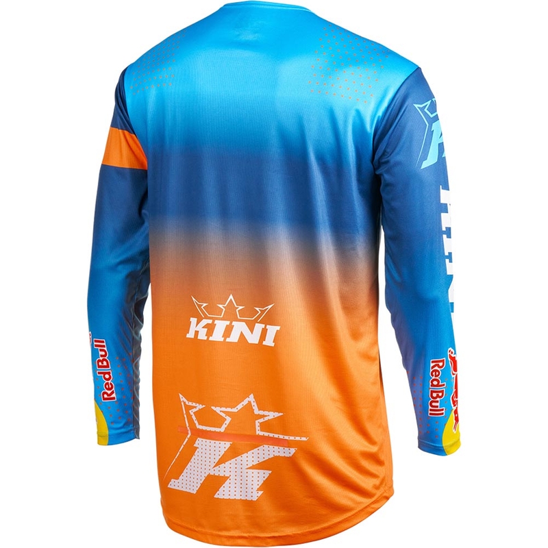 Motocross-paita KINI Red Bull 1.0 Rallye sini-oranssi