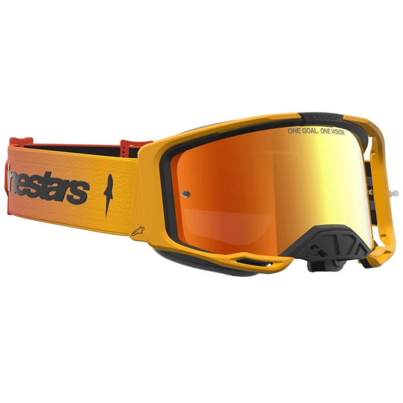 Alpinestars Vision 8 Amber motocrossilasit kelta-puna-musta