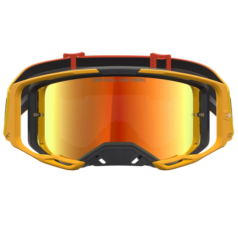 Alpinestars Vision 8 Amber motocrossilasit kelta-puna-musta