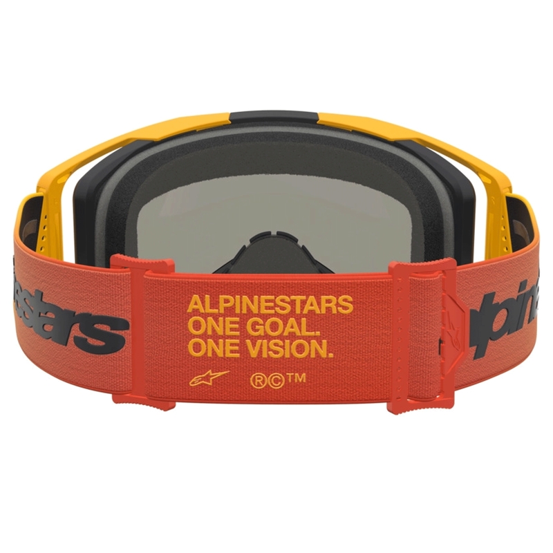Alpinestars Vision 8 Amber motocrossilasit kelta-puna-musta