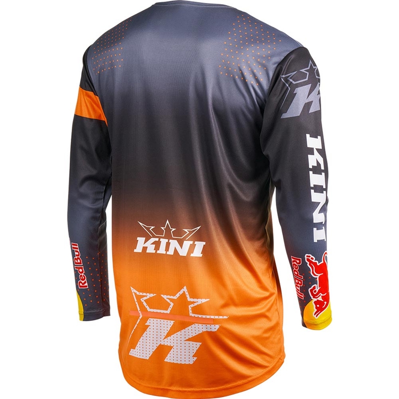 Motocross-paita KINI Red Bull 2.0 MXC harmaa-oranssi