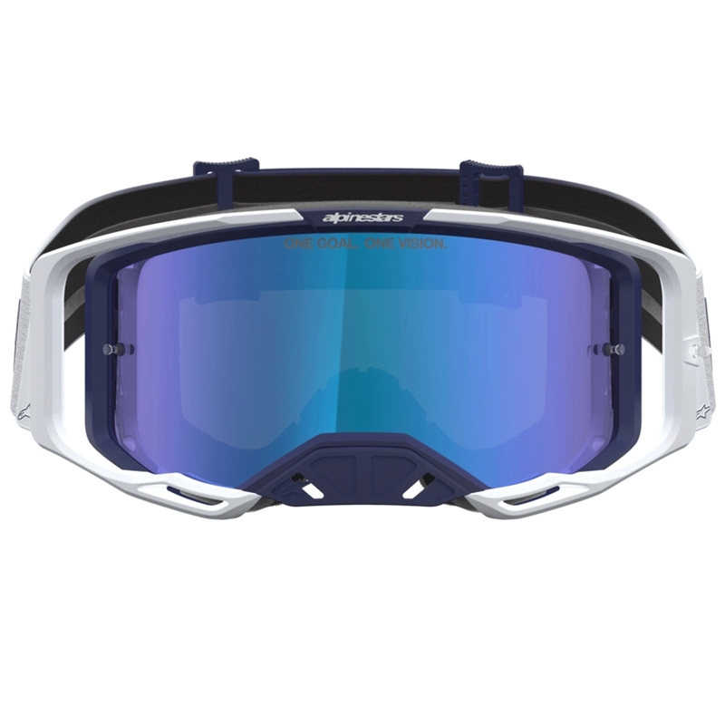 Alpinestars Vision 8 meripihkan sinivalkoiset motocrossilasit
