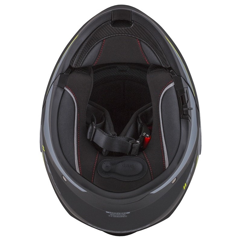 Vyklápěcí přilba na motorku Cassida Compress 2.0 Refraction černo-šedo-fluo žlutá výprodej