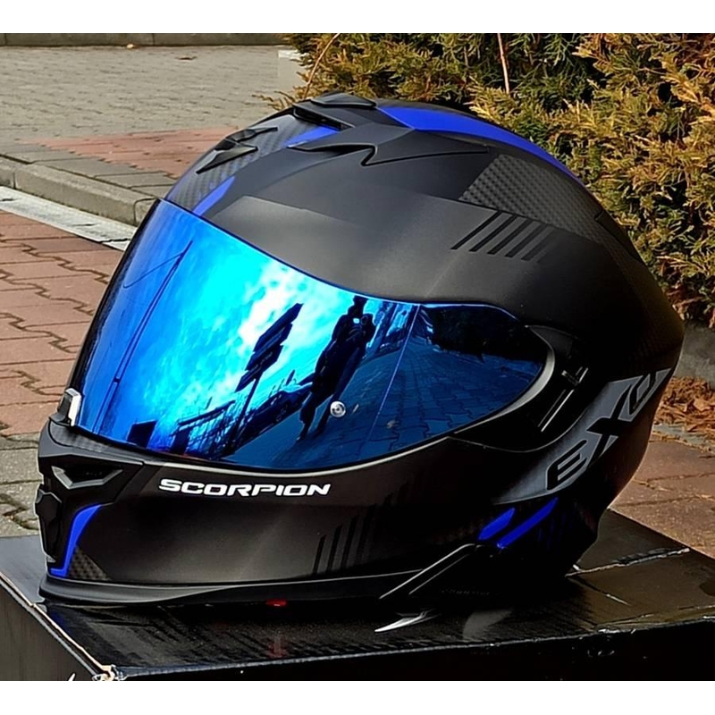Sininen iridium-visiiri Scorpion EXO-1400/R1/520 AIR/391 Maxvision KDF16-1