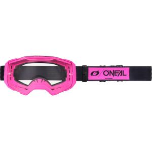 O´Neal B-22 Core -motocrosslasit, musta-pinkki, kirkkaalla pleksilasilla