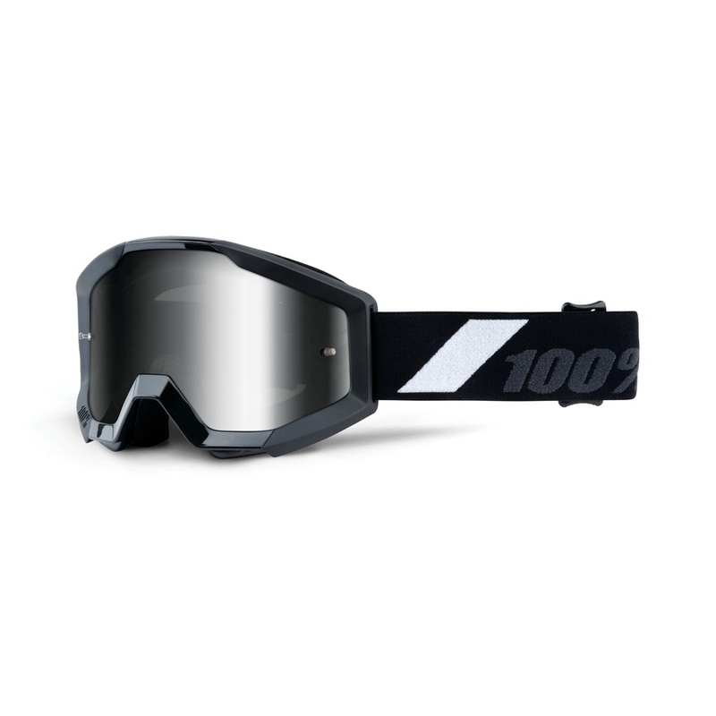 Dětské motokrosové brýle 100% Strata Goliath (stříbrné chrom plexi)