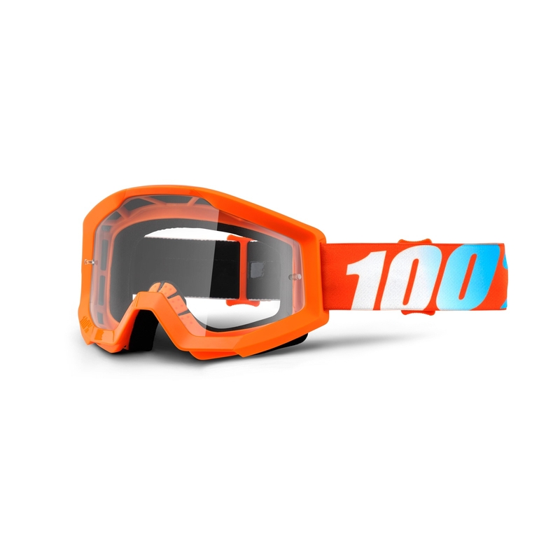 Motokrosové brýle 100% Strata oranžové (čiré plexi)