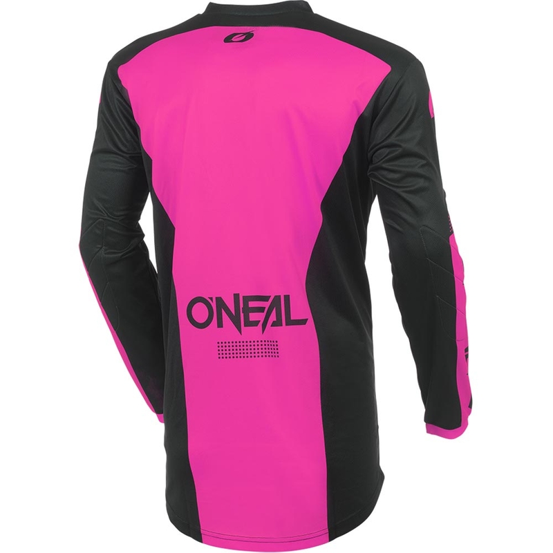 Naisten motocross-paita O'Neal Element Racewear musta-pinkki