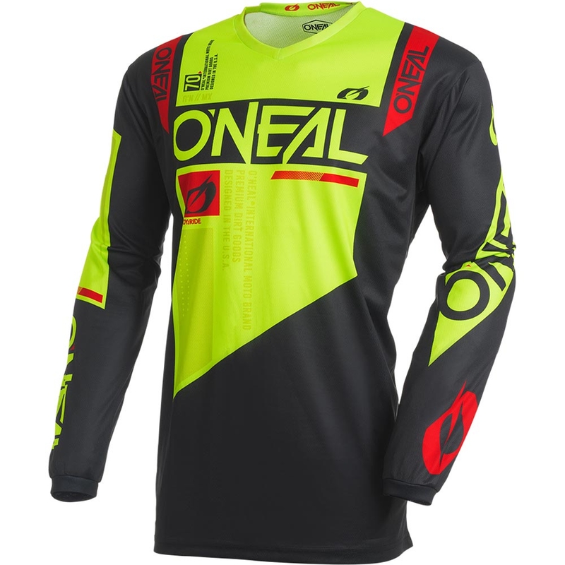 O'Neal Element Factor motocrossipaita musta-neonkeltainen