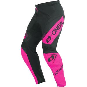 Naisten motocross-housut O'Neal Element Racewear musta-pinkki