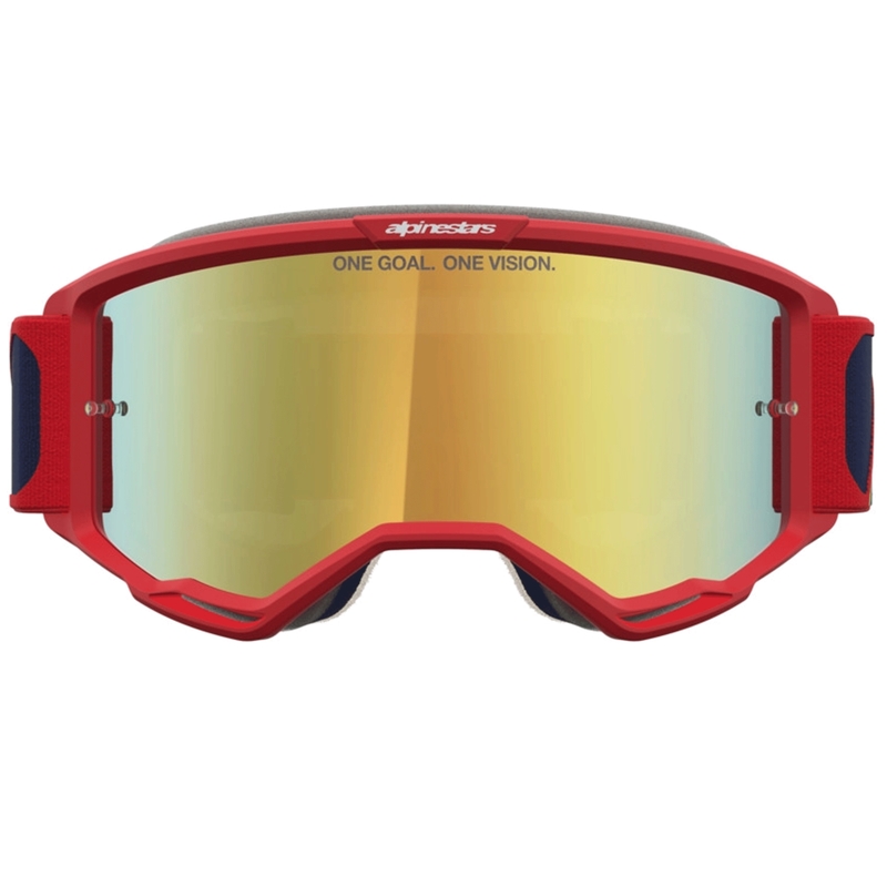 Alpinestars Vision 5 Drag motocrossilasit puna-sini-fluo keltainen