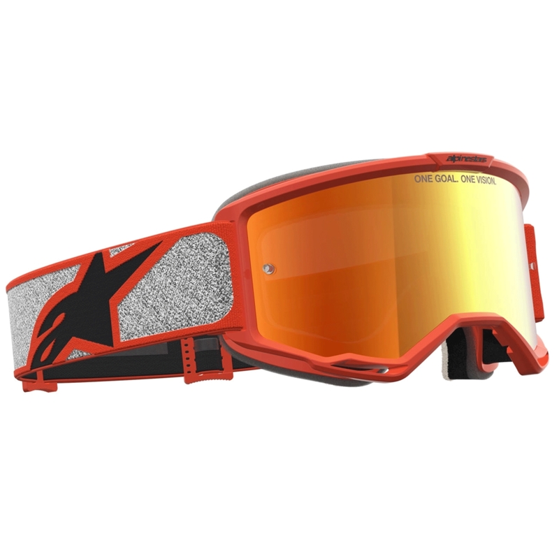 Alpinestars Vision 5 Rora hopean-oranssit motocrossilasit