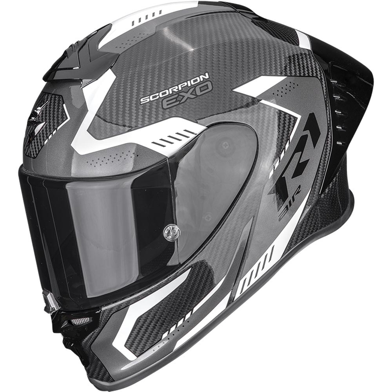 Scorpion EXO-R1 EVO II Air Propel -moottoripyöräkypärä, musta-valkoinen
