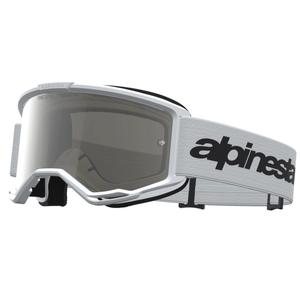 Alpinestars Vision 3 Wordmark motocrossilasit valko-musta