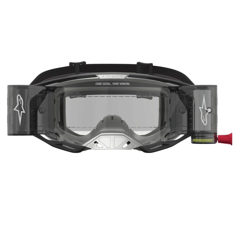 Alpinestars Vision 8 Amber Roll-Off Wide Vision -motocrosslasit Musta-Hopea