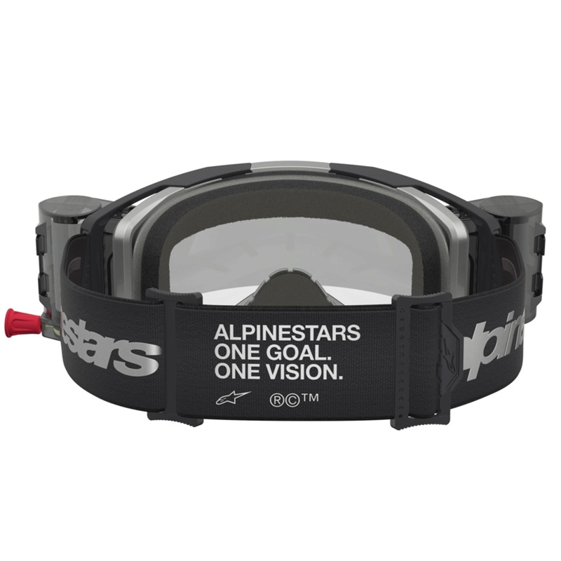 Alpinestars Vision 8 Amber Roll-Off Wide Vision -motocrosslasit Musta-Hopea