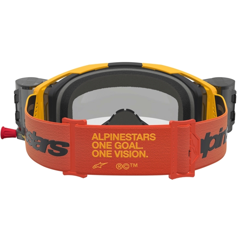 Alpinestars Vision 8 Amber Roll-Off Motocross Suojalasit Kelta-Punainen-Musta