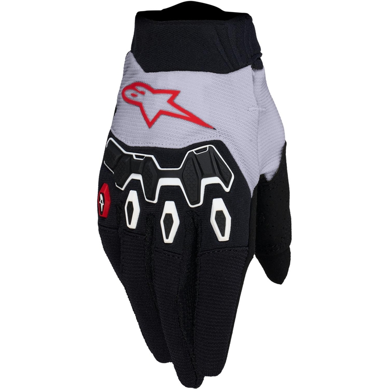 Alpinestars Full Bore V2 crossihanskat vaaleanlila-musta-punainen
