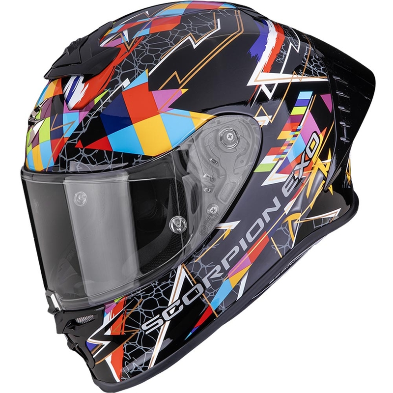 Scorpion EXO-R1 EVO II Air Pouls -moottoripyöräkypärä, musta-monivärinen