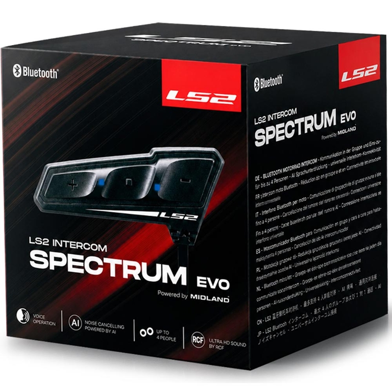 Bluetooth-sisäpuhelin LS2 Spectrum EVO musta