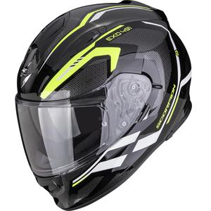 Scorpion EXO-491 KRYPTA täysikokoinen moottoripyöräkypärä musta-fluo keltainen-valkoinen