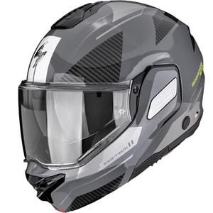 Scorpion EXO-TECH II Void avattava moottoripyöräkypärä, hopean-fluorinkeltainen