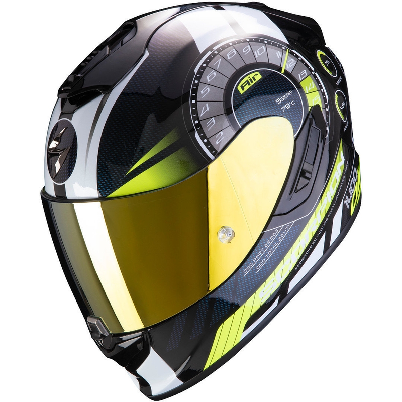 Integrální přilba Scorpion EXO-1400 Air Torque černo-fluo žlutá