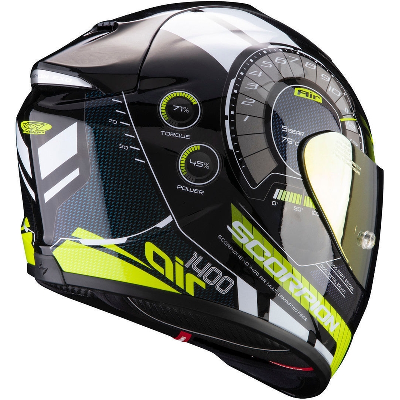Integrální přilba Scorpion EXO-1400 Air Torque černo-fluo žlutá