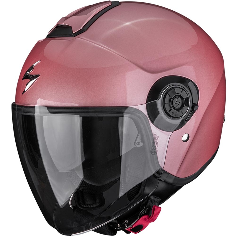 Scorpion EXO-CITY II Solid avokypärä moottoripyörään, metallinhohtoinen pinkki