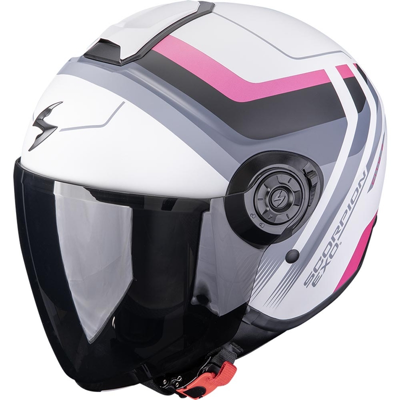 Scorpion EXO-CITY II Sport avokypärä moottoripyörälle, matta harmaa-pinkki